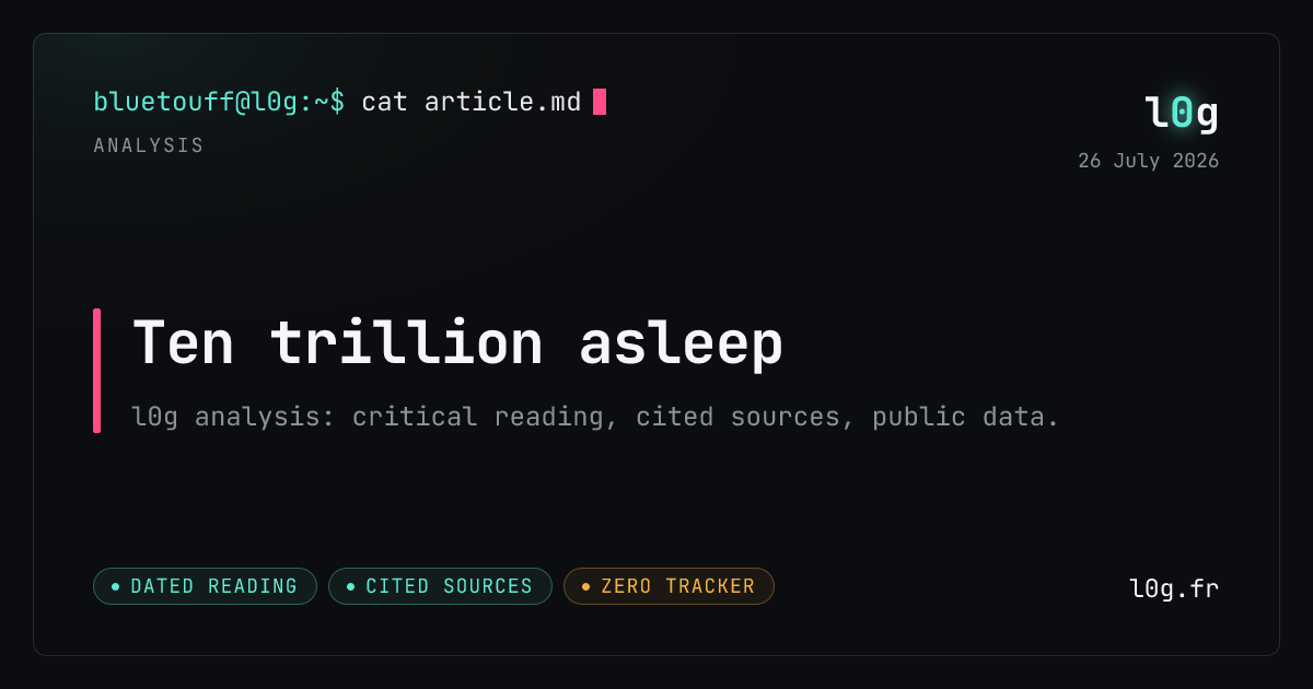 Illustration for the analysis: Ten trillion asleep