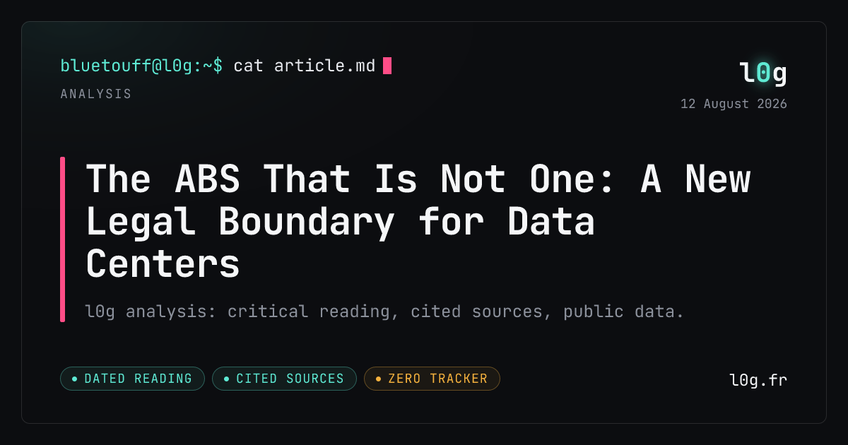Illustration for the analysis: The ABS That Is Not One: A New Legal Boundary for Data Centers