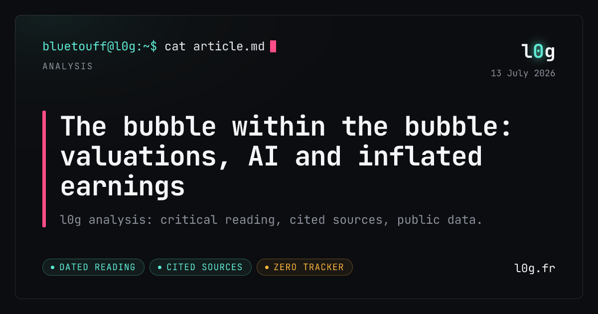 Illustration for the analysis: The bubble within the bubble: valuations, AI and inflated earnings