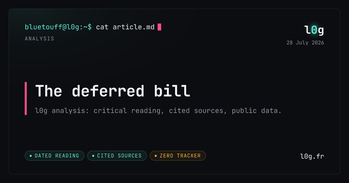 Illustration for the analysis: The deferred bill