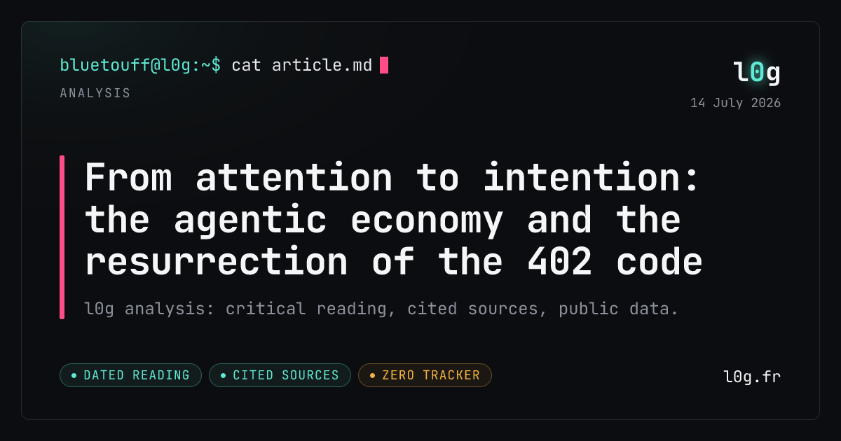 Illustration for the analysis: From attention to intention: the agentic economy and the resurrection of the 402 code