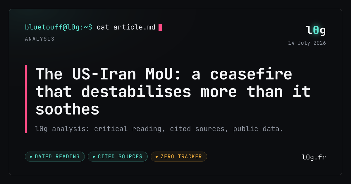 Illustration for the analysis: The US-Iran MoU: a ceasefire that destabilises more than it soothes