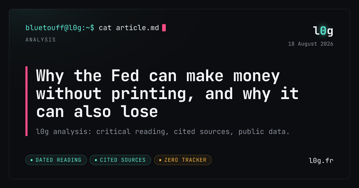 Illustration for the analysis: Why the Fed can make money without printing, and why it can also lose