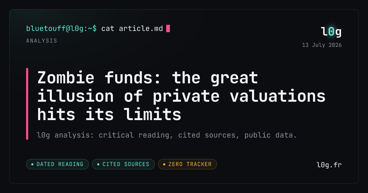 Illustration for the analysis: Zombie funds: the great illusion of private valuations hits its limits