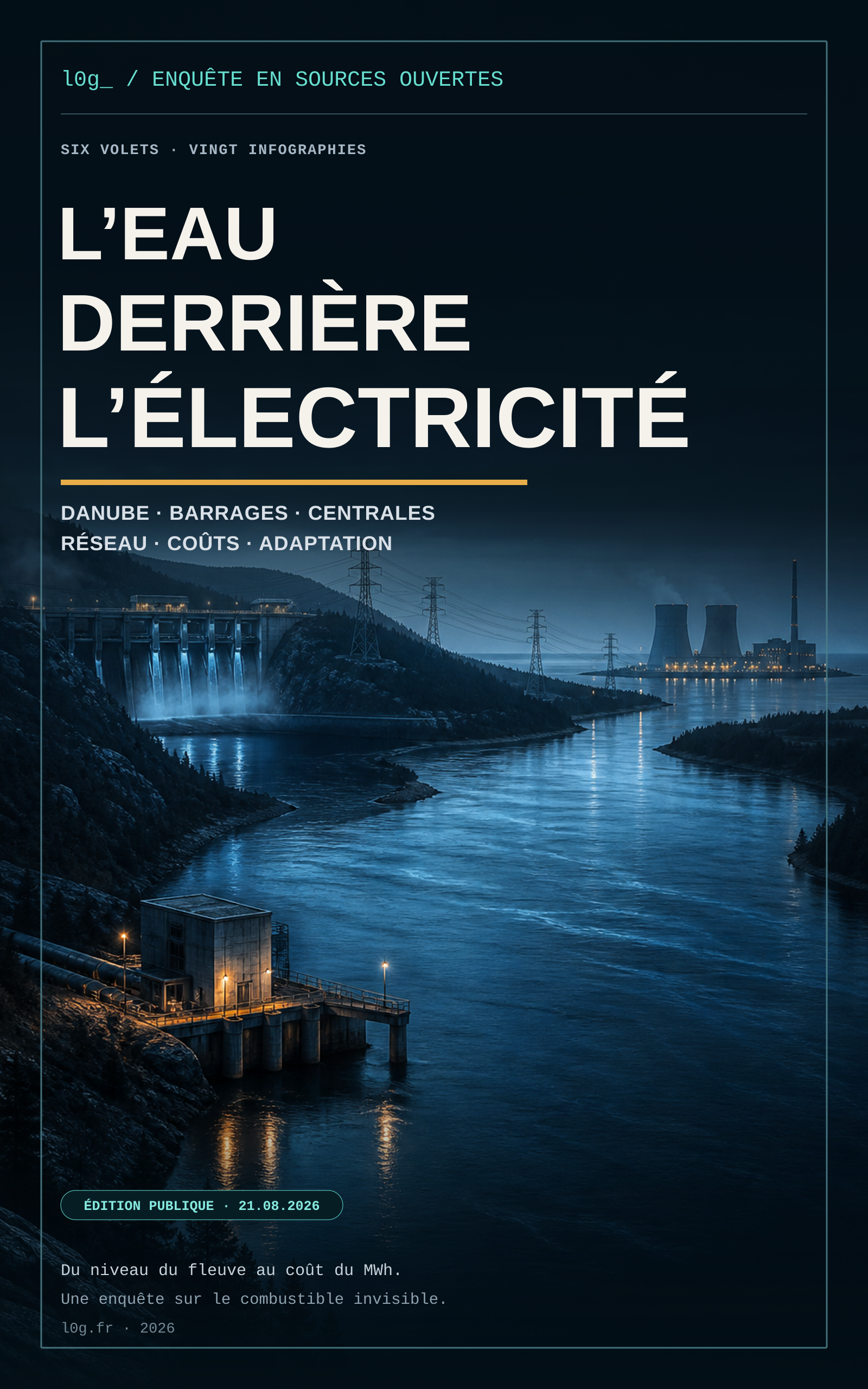 Couverture de L’eau derrière l’électricité, enquête en sources ouvertes